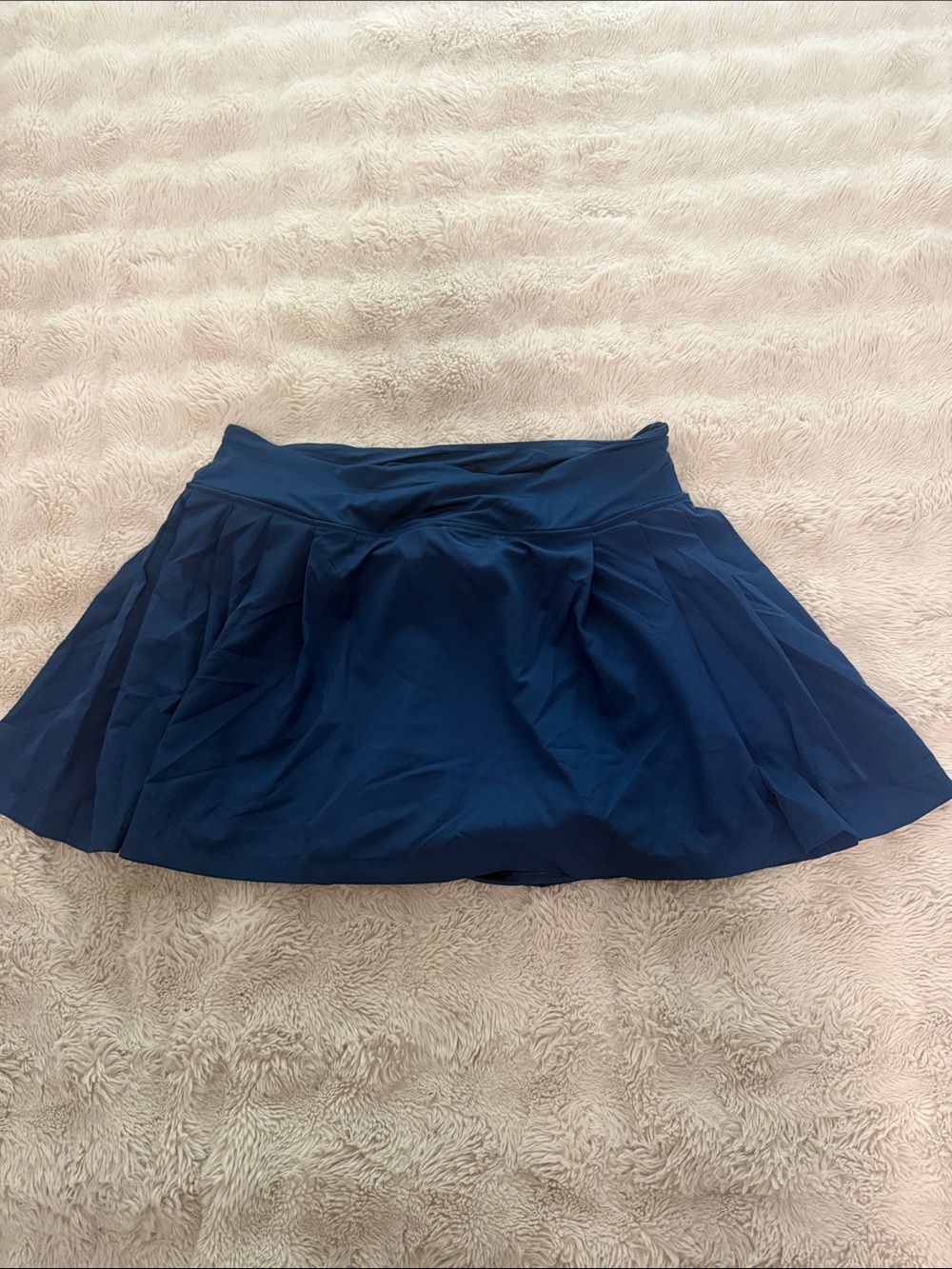 Navy Blue Women's Pleated Skirt
